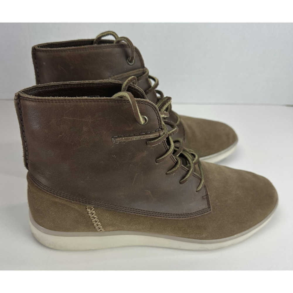 UGG Lamont Leather Chukka Boots Men's 11.5 Chestnut Brown Laced Shoes Uggs - Picture 8 of 12